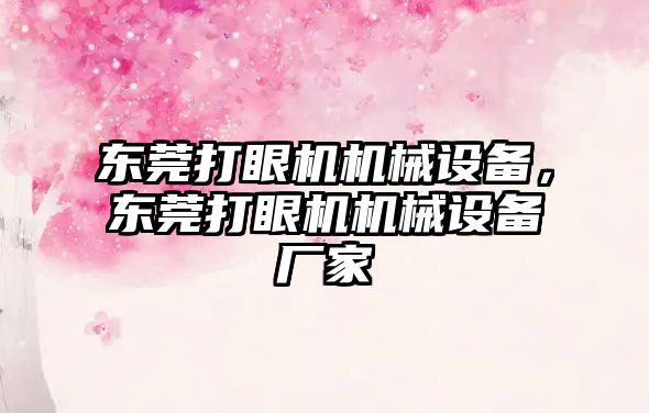 東莞打眼機(jī)機(jī)械設(shè)備，東莞打眼機(jī)機(jī)械設(shè)備廠家