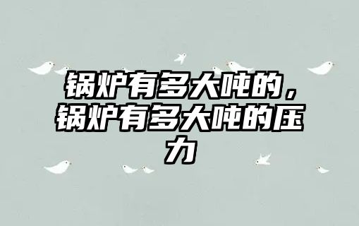 鍋爐有多大噸的，鍋爐有多大噸的壓力