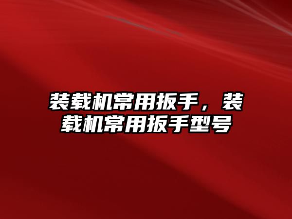裝載機(jī)常用扳手，裝載機(jī)常用扳手型號(hào)