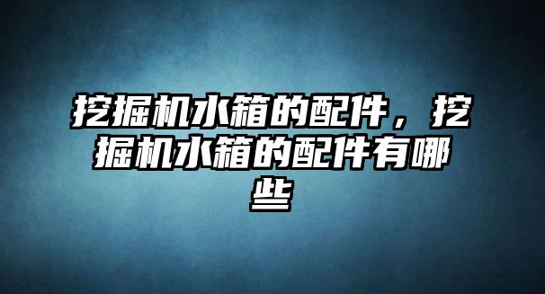 挖掘機水箱的配件，挖掘機水箱的配件有哪些
