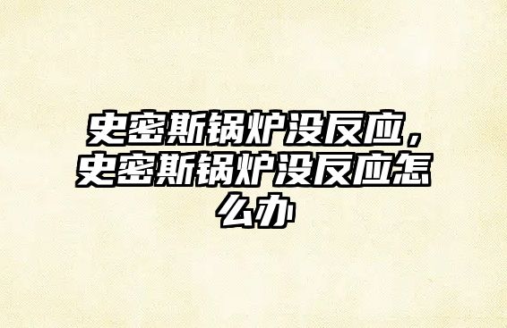 史密斯鍋爐沒(méi)反應(yīng)，史密斯鍋爐沒(méi)反應(yīng)怎么辦