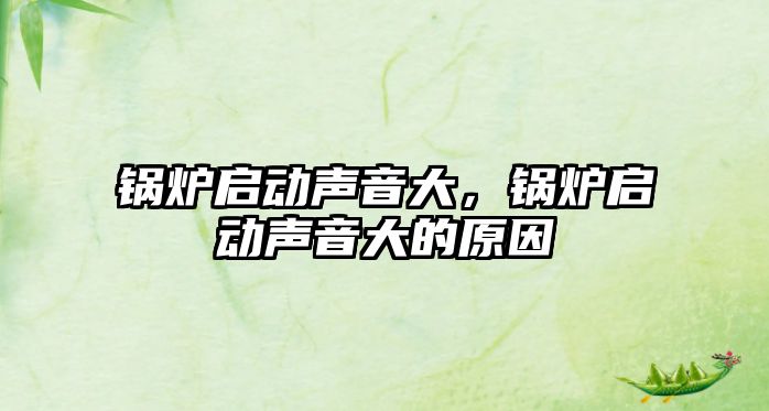 鍋爐啟動(dòng)聲音大，鍋爐啟動(dòng)聲音大的原因
