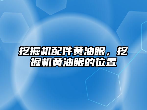 挖掘機(jī)配件黃油眼，挖掘機(jī)黃油眼的位置