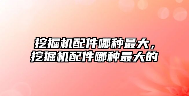 挖掘機配件哪種最大，挖掘機配件哪種最大的