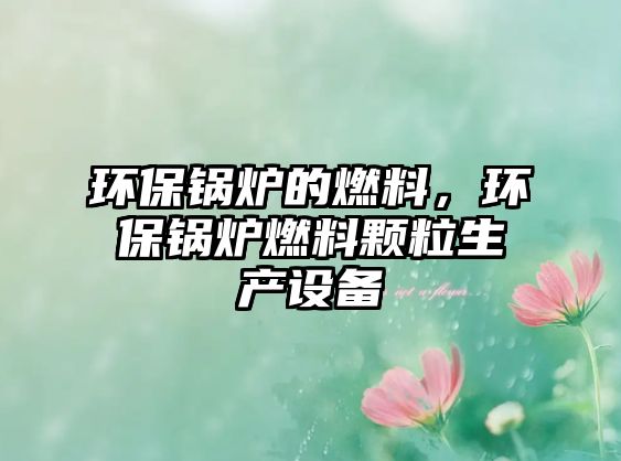 環(huán)保鍋爐的燃料，環(huán)保鍋爐燃料顆粒生產(chǎn)設(shè)備