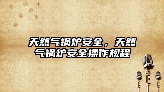 天然氣鍋爐安全，天然氣鍋爐安全操作規(guī)程