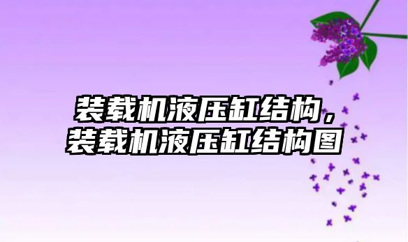 裝載機(jī)液壓缸結(jié)構(gòu)，裝載機(jī)液壓缸結(jié)構(gòu)圖