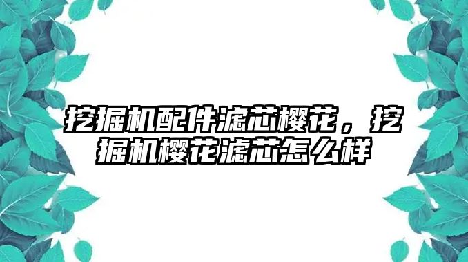 挖掘機(jī)配件濾芯櫻花，挖掘機(jī)櫻花濾芯怎么樣