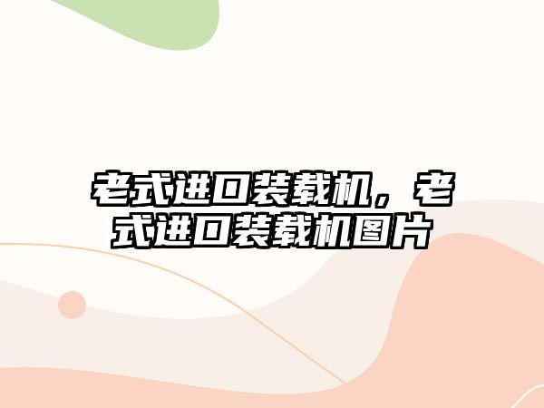 老式進(jìn)口裝載機(jī)，老式進(jìn)口裝載機(jī)圖片