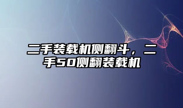 二手裝載機(jī)側(cè)翻斗，二手50側(cè)翻裝載機(jī)