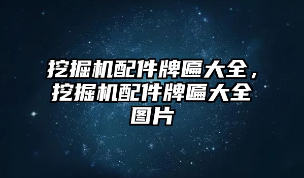 挖掘機(jī)配件牌匾大全，挖掘機(jī)配件牌匾大全圖片