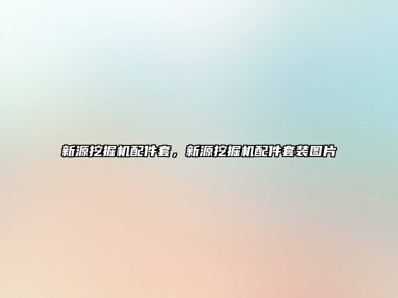 新源挖掘機配件套，新源挖掘機配件套裝圖片