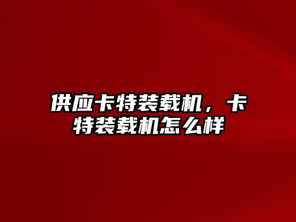 供應(yīng)卡特裝載機(jī)，卡特裝載機(jī)怎么樣