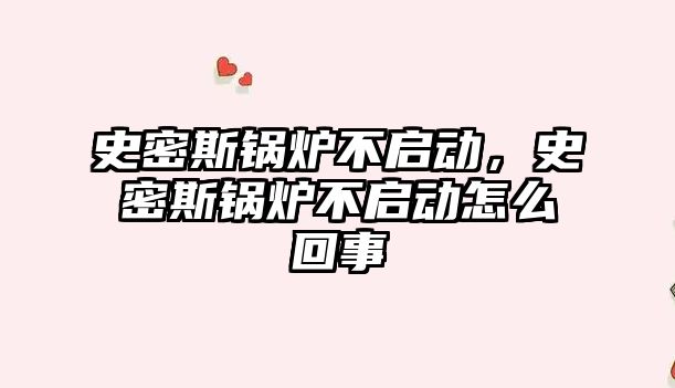 史密斯鍋爐不啟動(dòng)，史密斯鍋爐不啟動(dòng)怎么回事