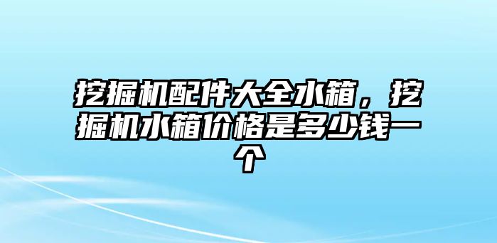 挖掘機配件大全水箱，挖掘機水箱價格是多少錢一個