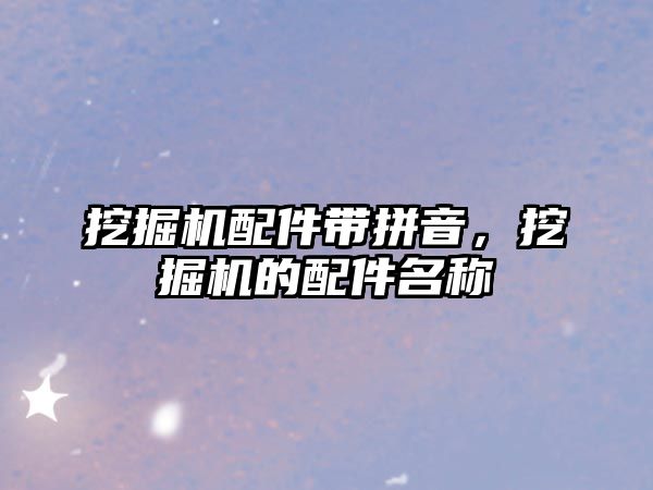 挖掘機(jī)配件帶拼音，挖掘機(jī)的配件名稱
