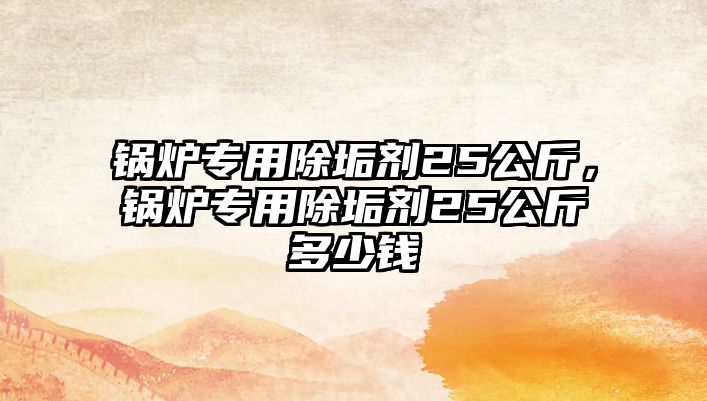 鍋爐專用除垢劑25公斤，鍋爐專用除垢劑25公斤多少錢