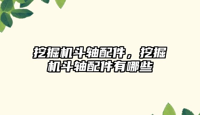 挖掘機斗軸配件，挖掘機斗軸配件有哪些
