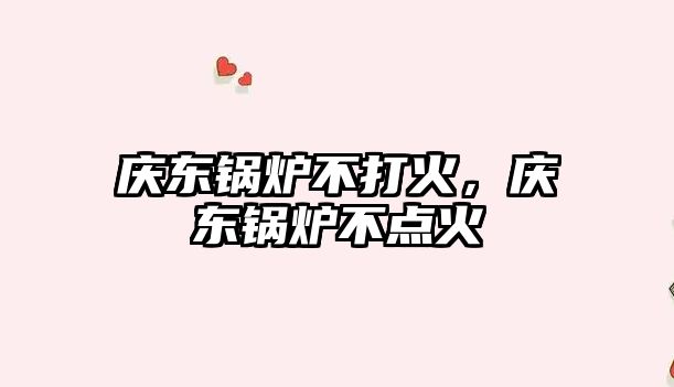 慶東鍋爐不打火，慶東鍋爐不點(diǎn)火