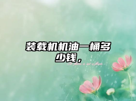 裝載機機油一桶多少錢，