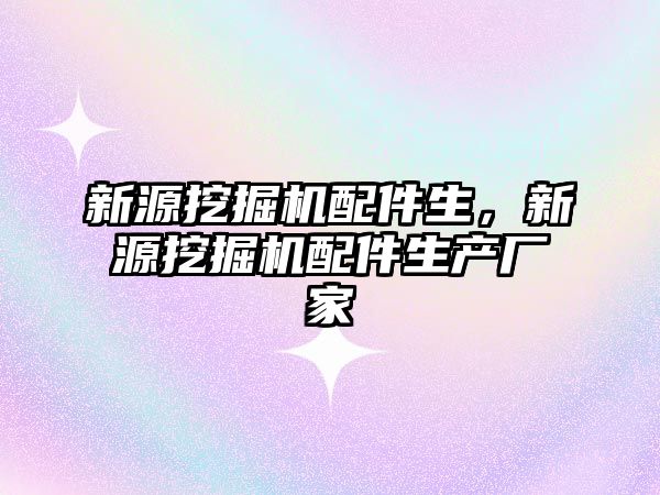 新源挖掘機(jī)配件生，新源挖掘機(jī)配件生產(chǎn)廠家