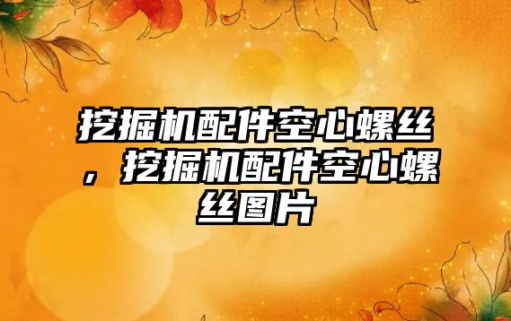 挖掘機(jī)配件空心螺絲，挖掘機(jī)配件空心螺絲圖片