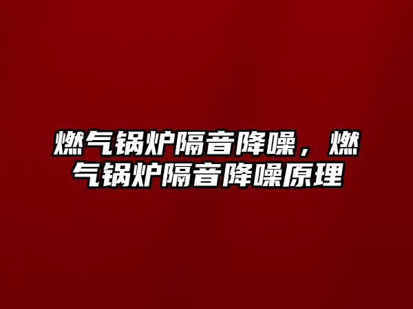 燃氣鍋爐隔音降噪，燃氣鍋爐隔音降噪原理