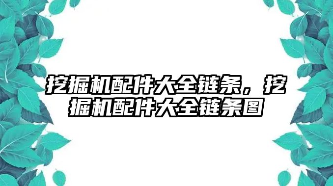 挖掘機(jī)配件大全鏈條，挖掘機(jī)配件大全鏈條圖