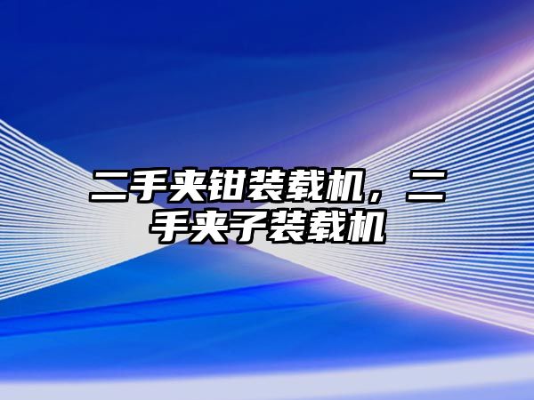 二手夾鉗裝載機，二手夾子裝載機