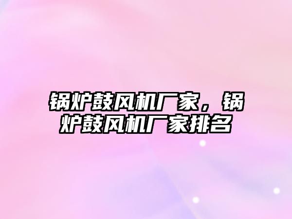 鍋爐鼓風(fēng)機(jī)廠家，鍋爐鼓風(fēng)機(jī)廠家排名