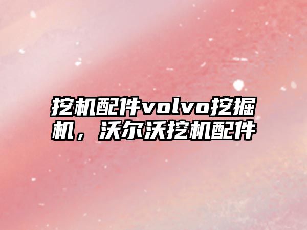 挖機(jī)配件volvo挖掘機(jī)，沃爾沃挖機(jī)配件
