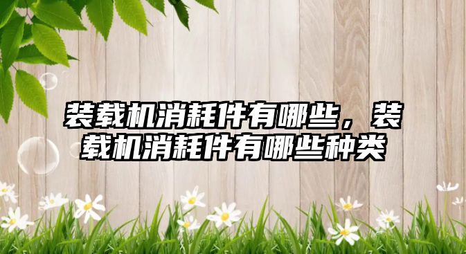 裝載機(jī)消耗件有哪些，裝載機(jī)消耗件有哪些種類(lèi)