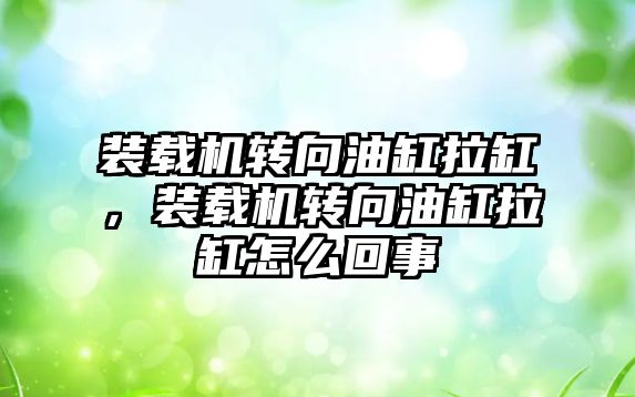 裝載機轉向油缸拉缸，裝載機轉向油缸拉缸怎么回事