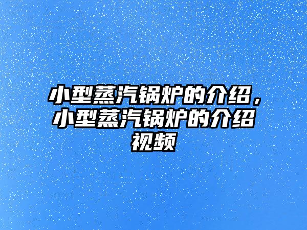 小型蒸汽鍋爐的介紹，小型蒸汽鍋爐的介紹視頻