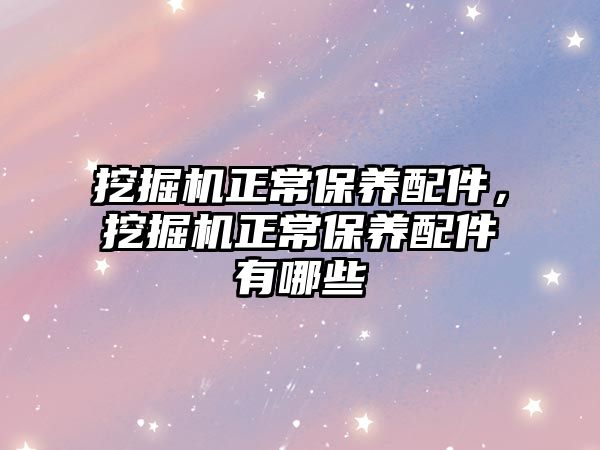 挖掘機正常保養(yǎng)配件，挖掘機正常保養(yǎng)配件有哪些