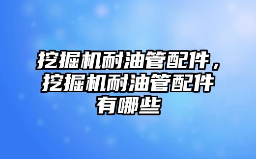 挖掘機(jī)耐油管配件，挖掘機(jī)耐油管配件有哪些