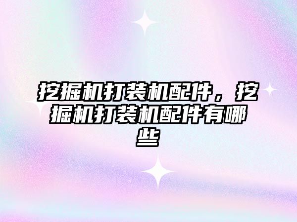 挖掘機打裝機配件，挖掘機打裝機配件有哪些