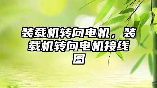 裝載機(jī)轉(zhuǎn)向電機(jī)，裝載機(jī)轉(zhuǎn)向電機(jī)接線圖