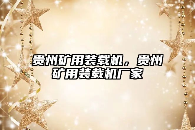 貴州礦用裝載機(jī)，貴州礦用裝載機(jī)廠家