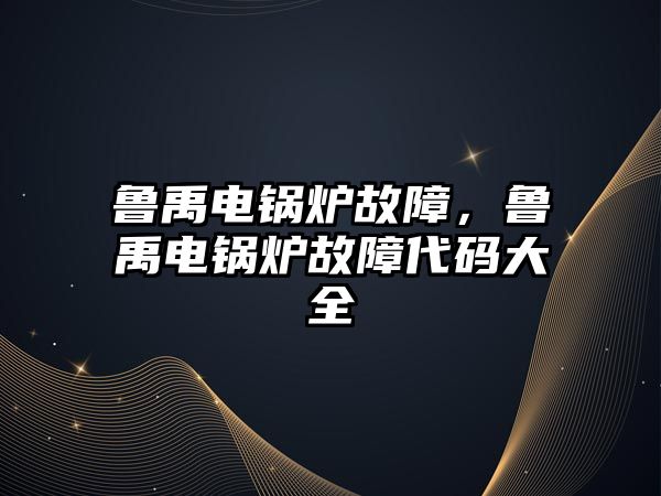 魯禹電鍋爐故障，魯禹電鍋爐故障代碼大全