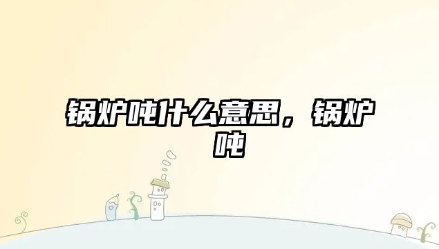 鍋爐噸什么意思，鍋爐 噸