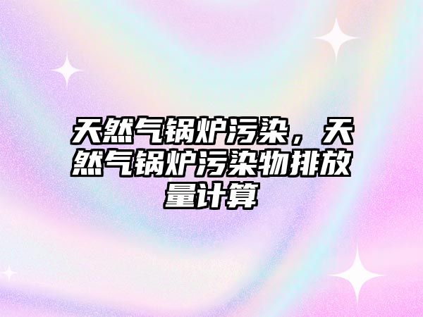 天然氣鍋爐污染，天然氣鍋爐污染物排放量計算