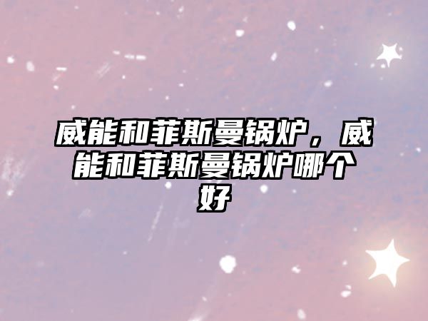 威能和菲斯曼鍋爐，威能和菲斯曼鍋爐哪個好