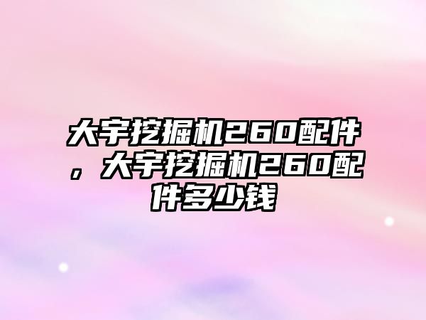 大宇挖掘機260配件，大宇挖掘機260配件多少錢