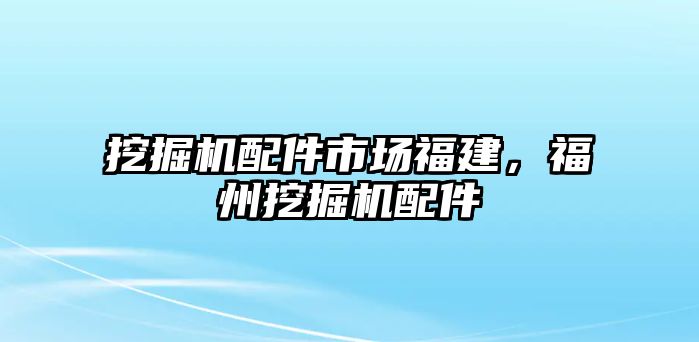 挖掘機配件市場福建，福州挖掘機配件
