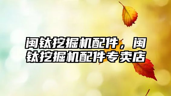 閩鈦挖掘機配件，閩鈦挖掘機配件專賣店