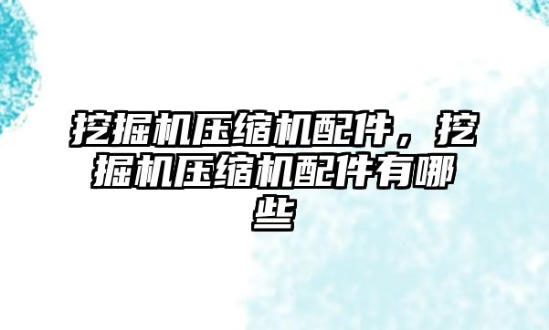 挖掘機(jī)壓縮機(jī)配件，挖掘機(jī)壓縮機(jī)配件有哪些