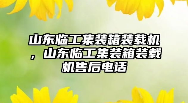 山東臨工集裝箱裝載機，山東臨工集裝箱裝載機售后電話