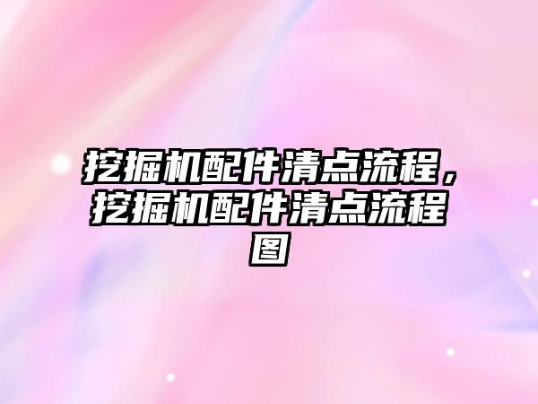 挖掘機配件清點流程，挖掘機配件清點流程圖