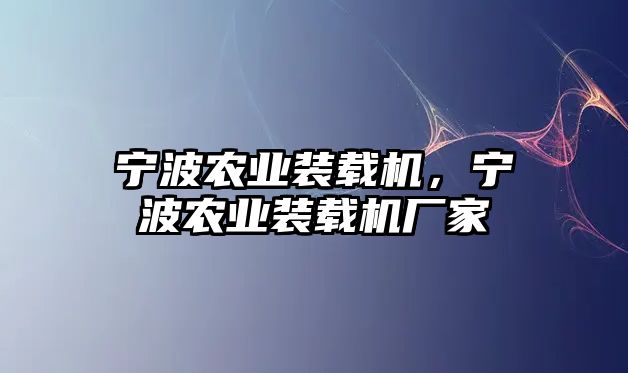 寧波農(nóng)業(yè)裝載機(jī)，寧波農(nóng)業(yè)裝載機(jī)廠家